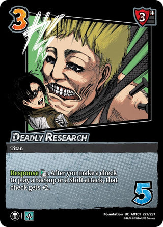 Deadly Research (221) [AOT1] - UniVersus Single