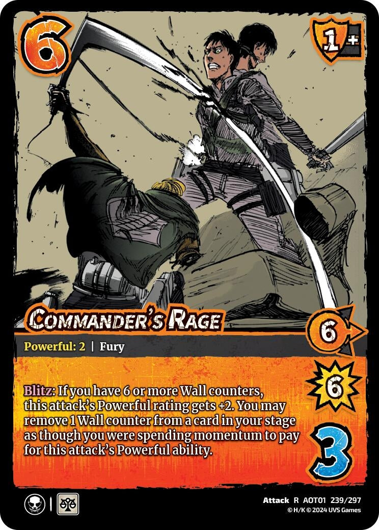 Commander’s Rage (239) [AOT1] - UniVersus Single