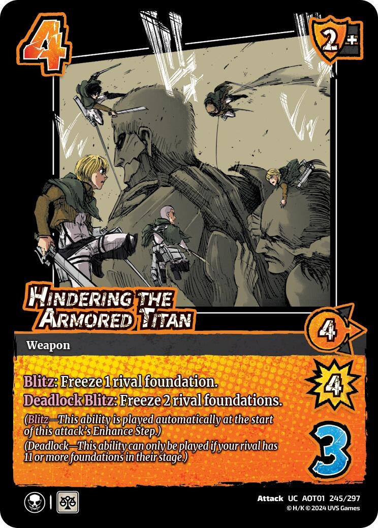 Hindering the Armored Titan (245) [AOT1] - UniVersus Single