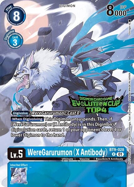 WereGarurumon (X Antibody) (2024 Evolution Cup Top 4) (9028) [BT09] - Digimon Card Game Single