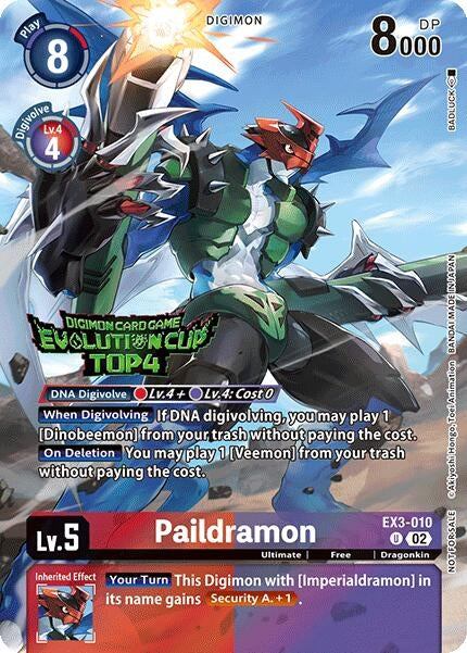 Paildramon (2024 Evolution Cup Top 4) (3010) [EX03] - Digimon Card Game Single