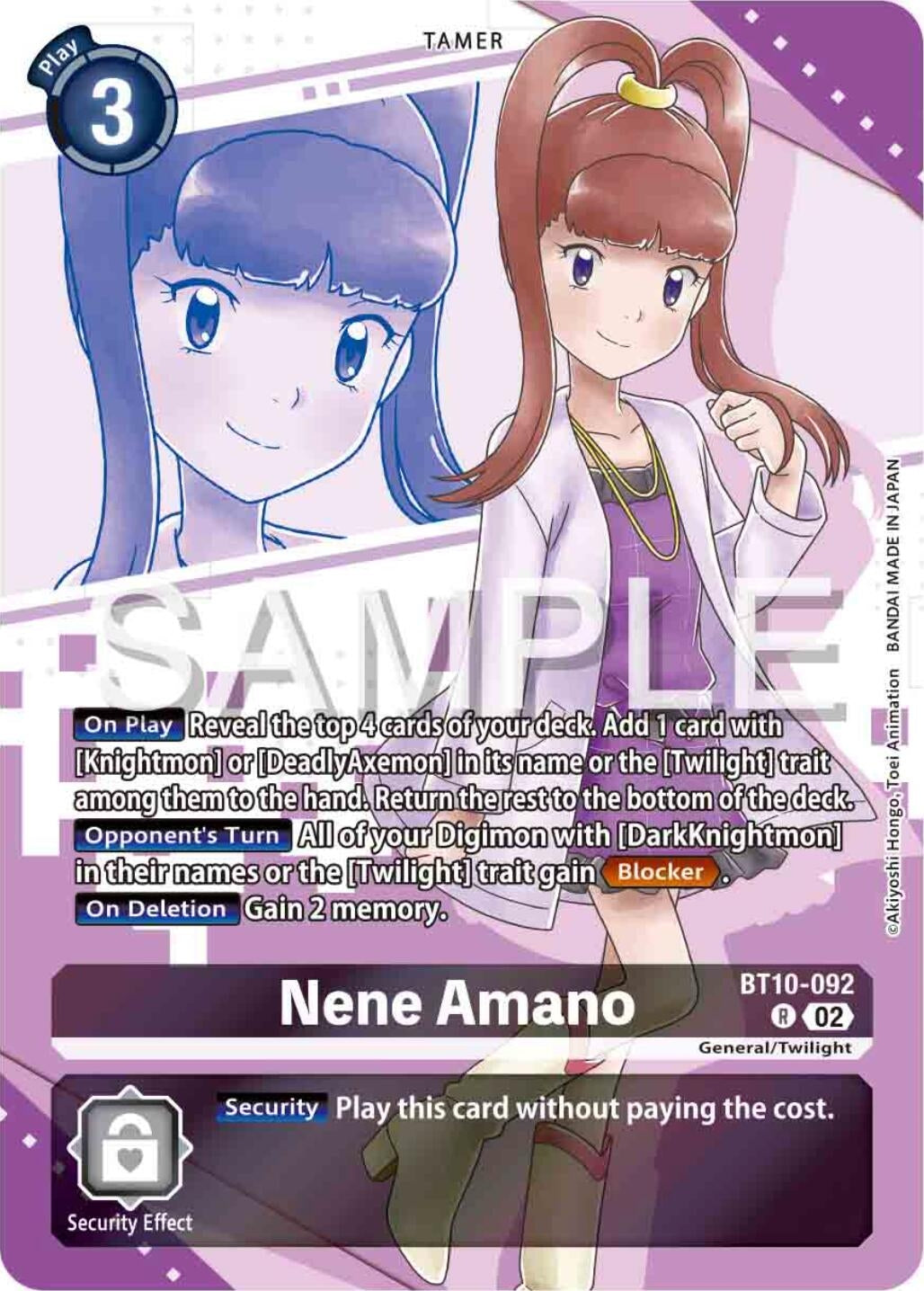 Nene Amano (Premium Heroines Set) (10092) [BT10] - Digimon Card Game Single