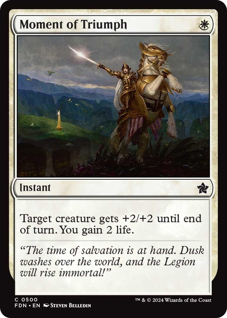 Moment of Triumph (500) [FDN] - MTG Single
