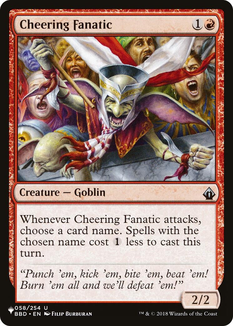 Cheering Fanatic (58) [LIST] - MTG Single