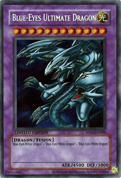 Blue-Eyes Ultimate Dragon (1000) (RP01) - YuGiOh Single