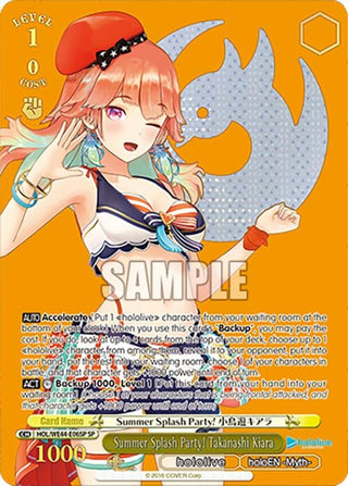 Summer Splash Party! Takanashi Kiara (SP) (4406) [HOL] - Weiss Schwarz Single