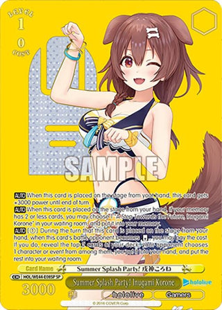 Summer Splash Party! Inugami Korone (SP) (4408) [HOL] - Weiss Schwarz Single
