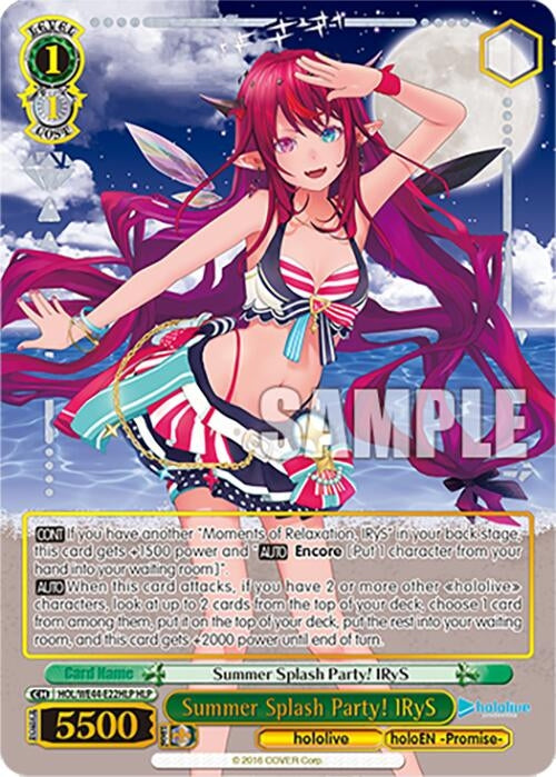 Summer Splash Party! IRyS (HLP) (4422) [HOL] - Weiss Schwarz Single