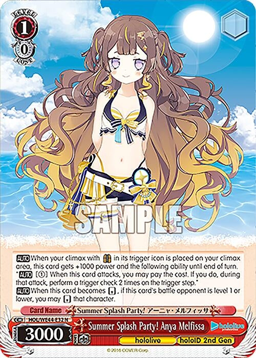 Summer Splash Party! Anya Melfissa (4432) [HOL] - Weiss Schwarz Single