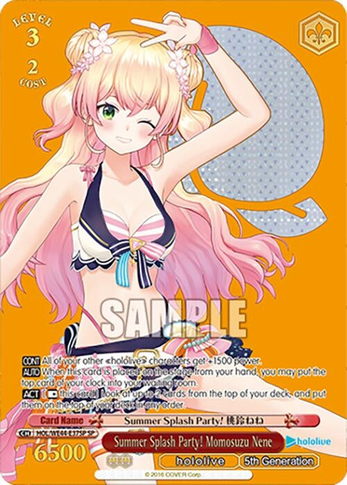 Summer Splash Party! Momosuzu Nene (SP) (4437) [HOL] - Weiss Schwarz Single