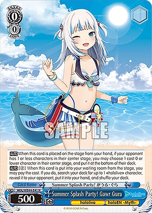 Summer Splash Party! Gawr Gura (4441) [HOL] - Weiss Schwarz Single