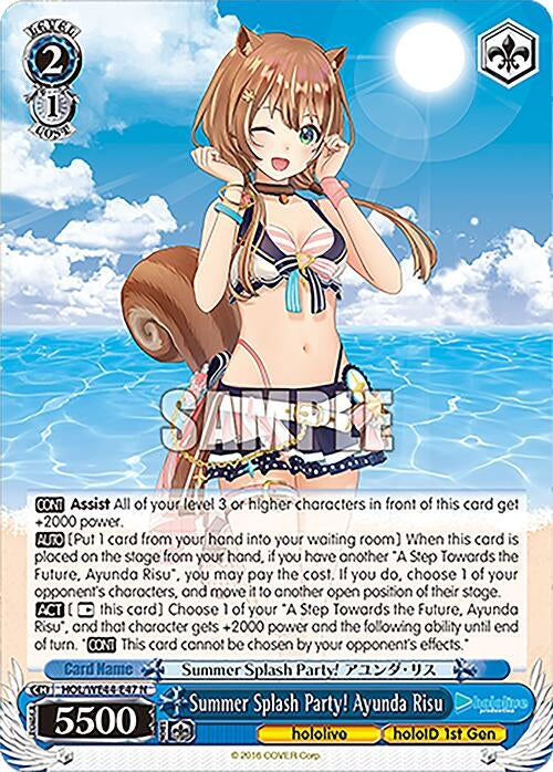 Summer Splash Party! Ayunda Risu (4447) [HOL] - Weiss Schwarz Single