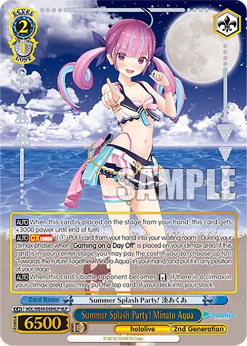 Summer Splash Party! Minato Aqua (HLP) (4448) [HOL] - Weiss Schwarz Single