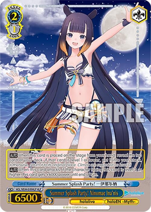 Summer Splash Party! Ninomae Ina’nis (HLP) (4449) [HOL] - Weiss Schwarz Single