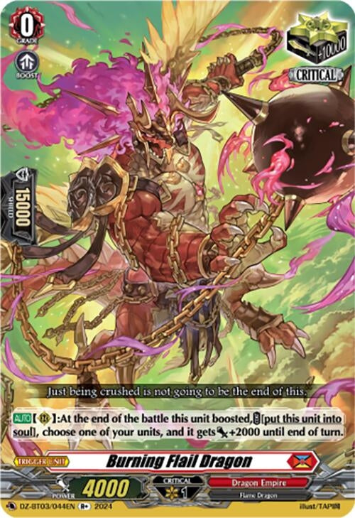 Burning Flail Dragon (R + ) (3044) [DZ-BT03] - Cardfight Vanguard Single