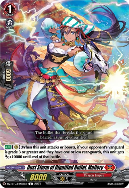 Dust Storm of Dignified Bullet Mallory (3088) [DZ-BT03] - Cardfight Vanguard Single