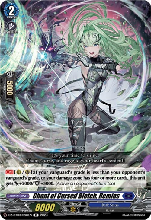Chant of Cursed Blotch Remias (3098) [DZ-BT03] - Cardfight Vanguard Single