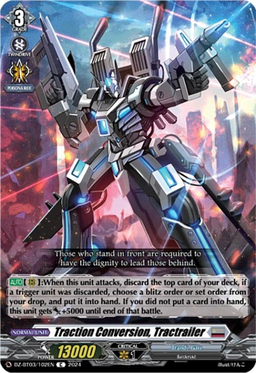 Traction Conversion Tractrailer (3102) [DZ-BT03] - Cardfight Vanguard Single