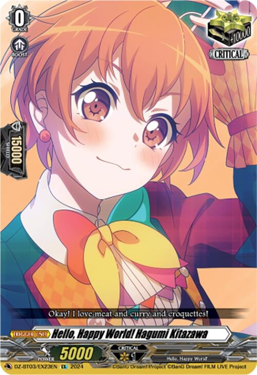 Hello Happy World! Hagumi Kitazawa (EX) (323) [DZ-BT03] - Cardfight Vanguard Single