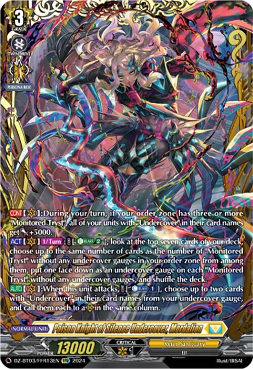 Poison Knight of Silence Undercover Mordalion (FFR) (313) [DZ-BT03] - Cardfight Vanguard Single