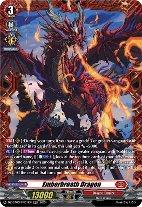 Emberbreath Dragon (FR) (301) [DZ-BT03] - Cardfight Vanguard Single
