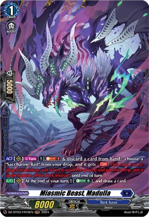 Miasmic Beast Madulla (FR) (316) [DZ-BT03] - Cardfight Vanguard Single