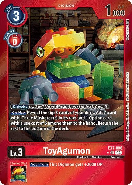 ToyAgumon - EX7-008 (Foil) (7008) [EX07] - Digimon Card Game Single