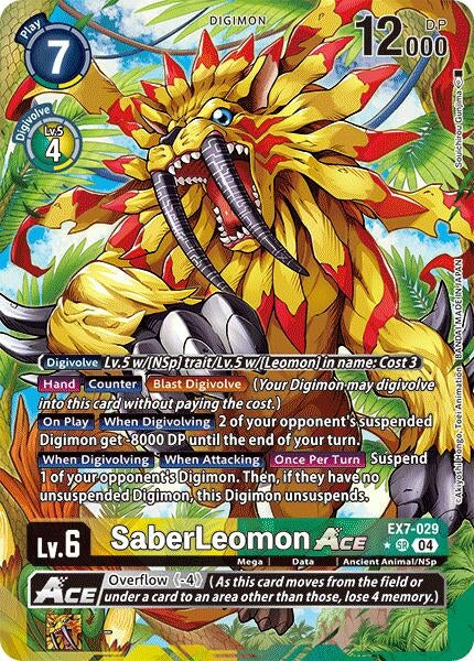 SaberLeomon ACE (Alternate Art) (7029) [EX07] - Digimon Card Game Single