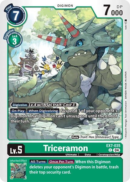 Triceramon (7035) [EX07] - Digimon Card Game Single