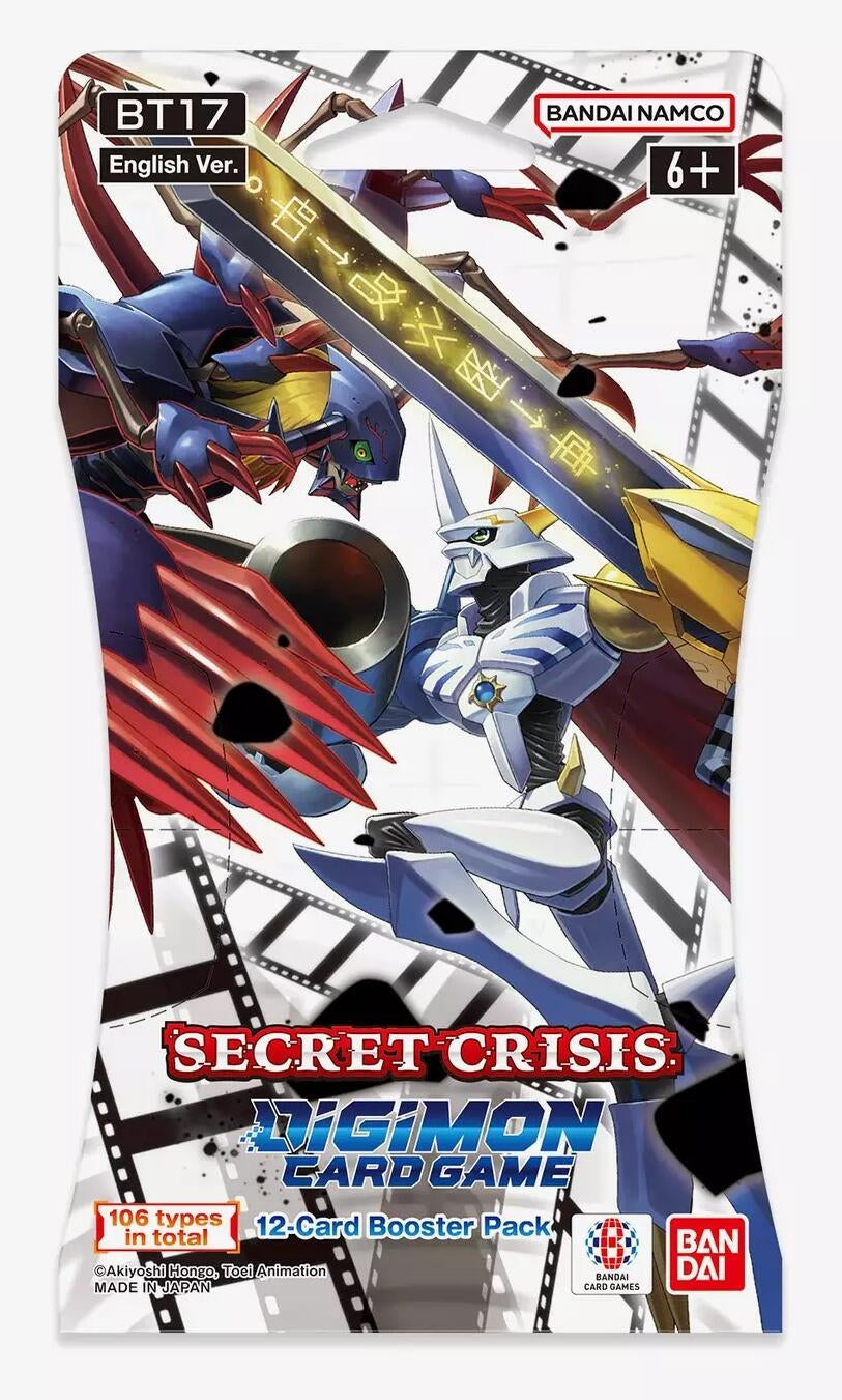 Secret Crisis Sleeved Booster Pack [BT17] - Digimon Card Game Sealed