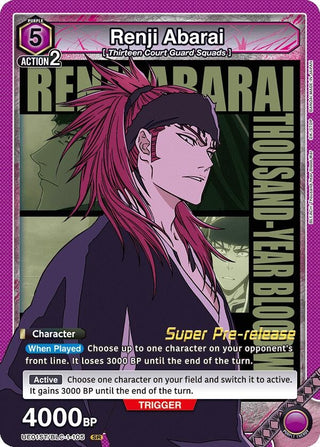 Renji Abarai (105) (11105) [UE01ST PRE] - Union Arena Single
