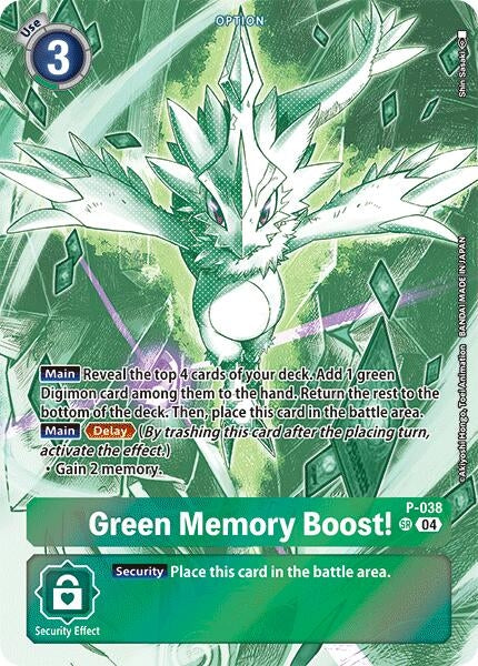 Green Memory Boost! (Starter Deck 18 Exclusive) (38) [D-PR] - Digimon Card Game Single