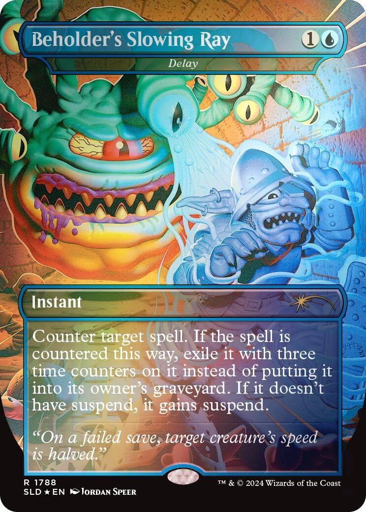 Beholder’s Slowing Ray - Delay (Rainbow Foil) (1788) [SLD] - MTG Single