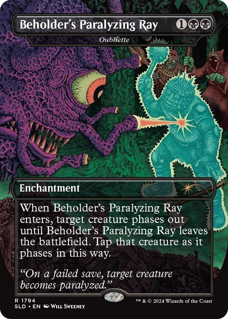 Beholder’s Paralyzing Ray - Oubliette (1794) [SLD] - MTG Single