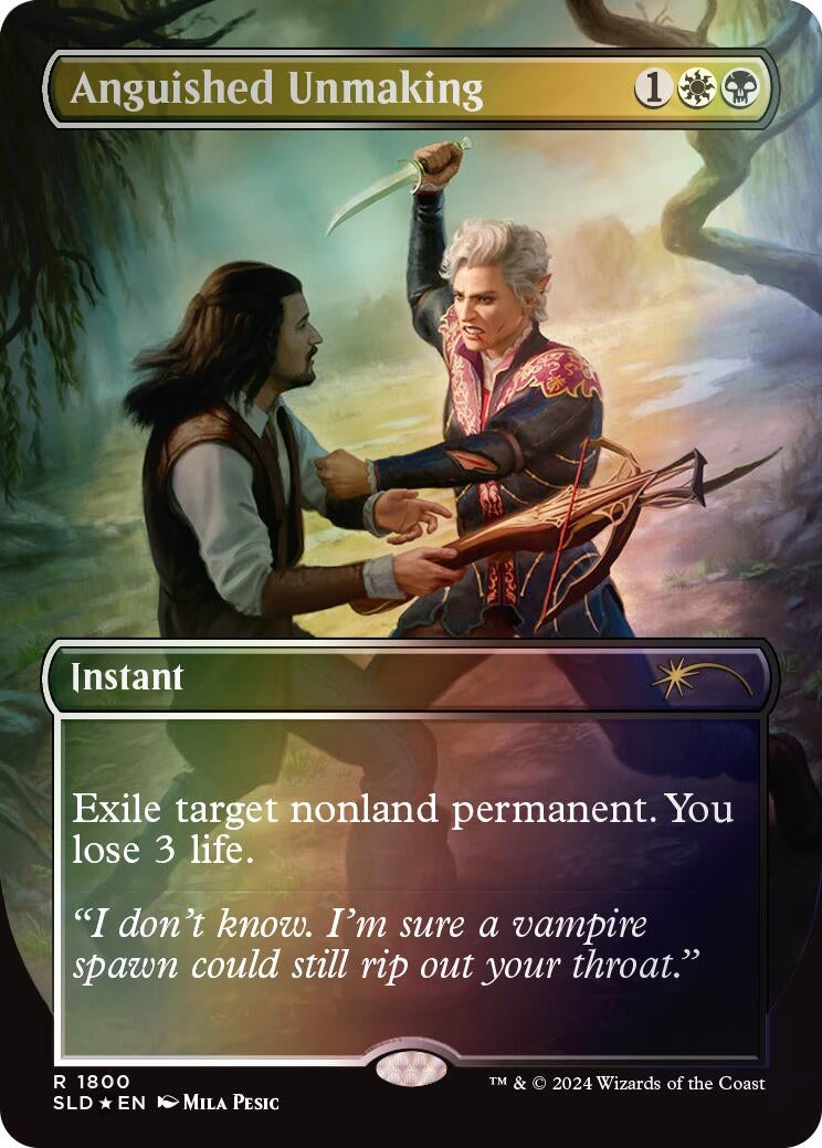 Anguished Unmaking (1800) (Rainbow Foil) (1800) [SLD] - MTG Single