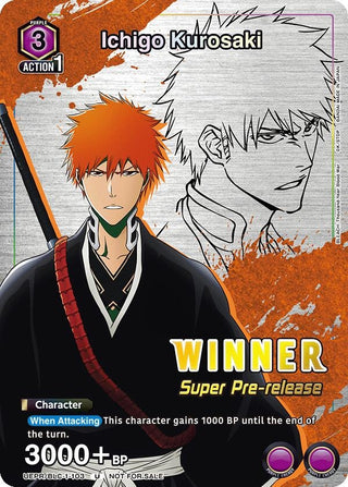 Ichigo Kurosaki (Super Pre-Release Winner) (11103) [UE01ST PRE] - Union Arena Single