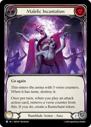 Malefic Incantation (Red) (130) [ROS] - Flesh and Blood TCG Single