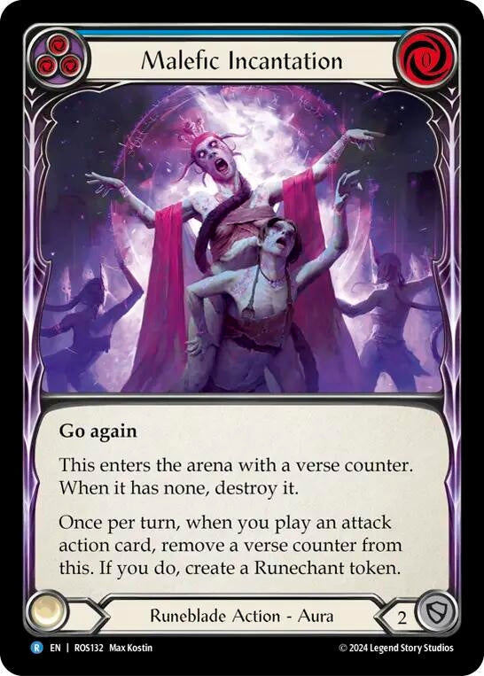 Malefic Incantation (Blue) (132) [ROS] - Flesh and Blood TCG Single