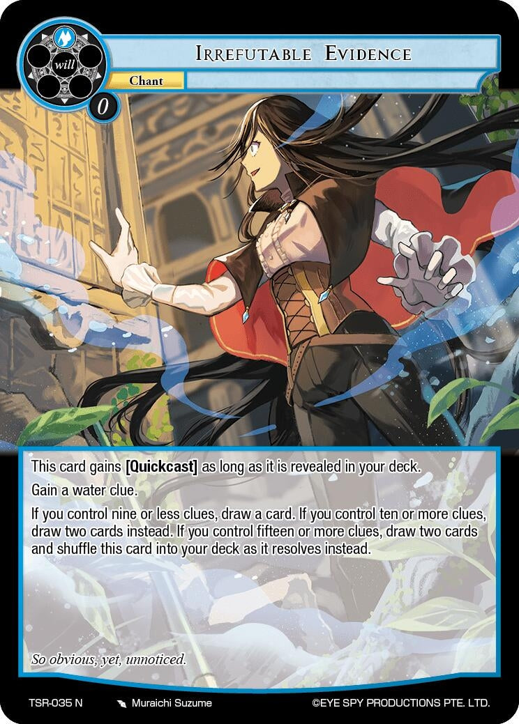 Irrefutable Evidence (35) [TSR] - Force of Will Single