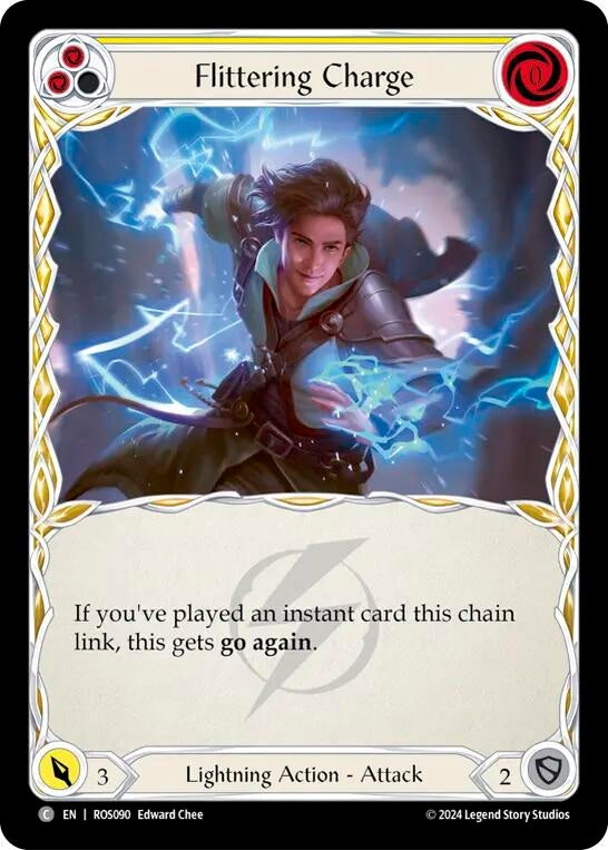 Flittering Charge (Yellow) (90) [ROS] - Flesh and Blood TCG Single