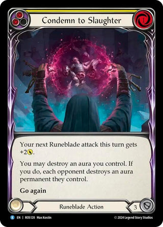 Condemn to Slaughter (Yellow) (128) [ROS] - Flesh and Blood TCG Single