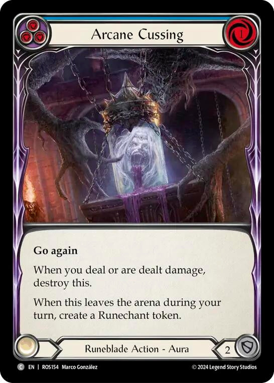 Arcane Cussing (Blue) (154) [ROS] - Flesh and Blood TCG Single