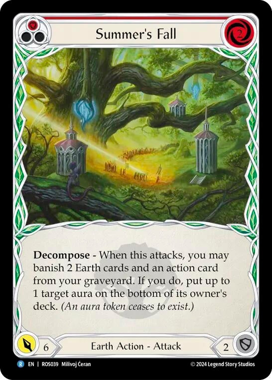 Summer’s Fall (Red) (39) [ROS] - Flesh and Blood TCG Single
