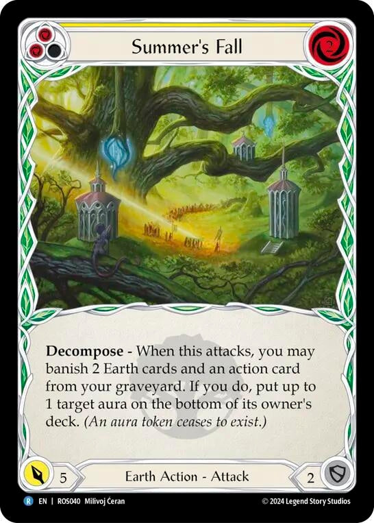 Summer’s Fall (Yellow) (40) [ROS] - Flesh and Blood TCG Single
