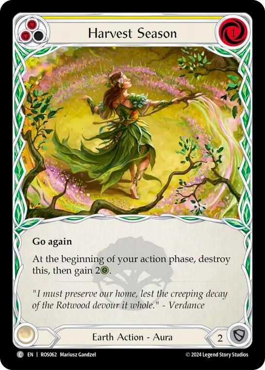Harvest Season (Yellow) (62) [ROS] - Flesh and Blood TCG Single