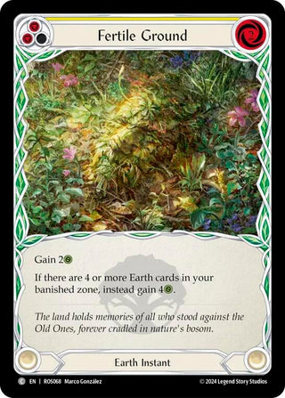 Fertile Ground (Yellow) (68) [ROS] - Flesh and Blood TCG Single