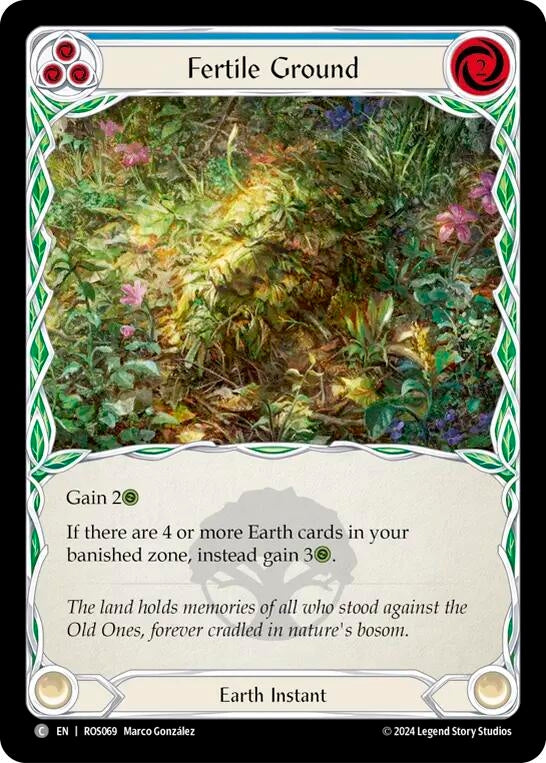 Fertile Ground (Blue) (69) [ROS] - Flesh and Blood TCG Single