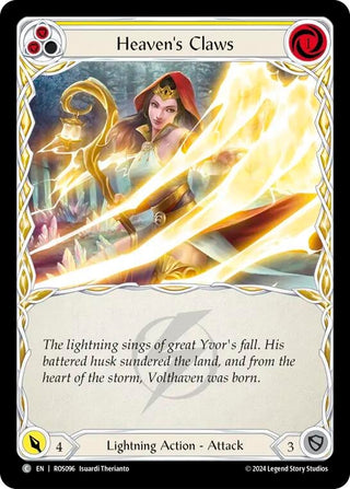 Heaven’s Claws (Yellow) (96) [ROS] - Flesh and Blood TCG Single