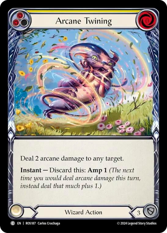 Arcane Twining (Yellow) (187) [ROS] - Flesh and Blood TCG Single
