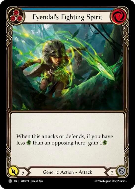 Fyendal’s Fighting Spirit (Blue) (229) [ROS] - Flesh and Blood TCG Single